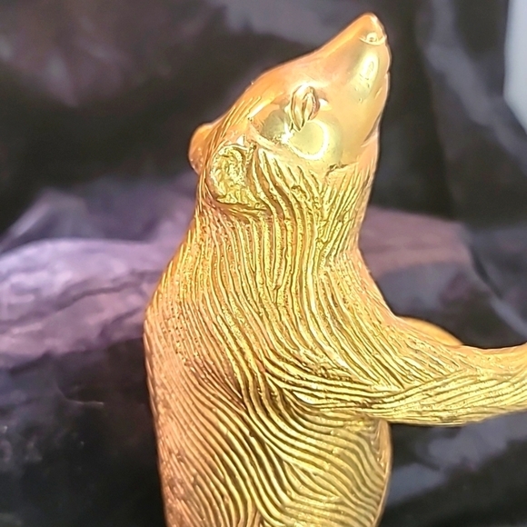 0282. Everybody Needs a Big Smiling Brass Bear!! - Picture 3 of 12